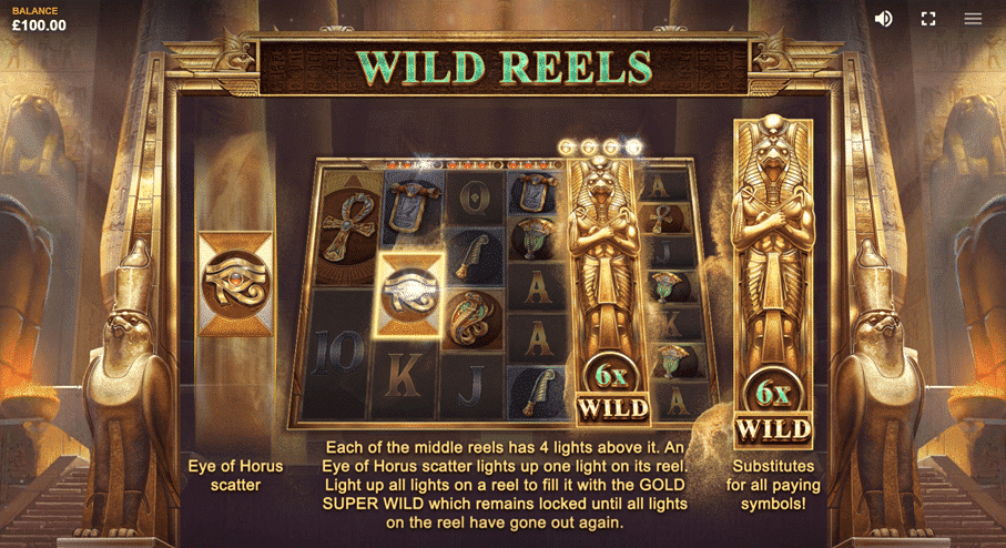 Wild reels i Egypt Megaways
