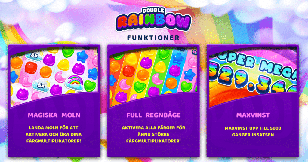 Funktioner i Double Rainbow