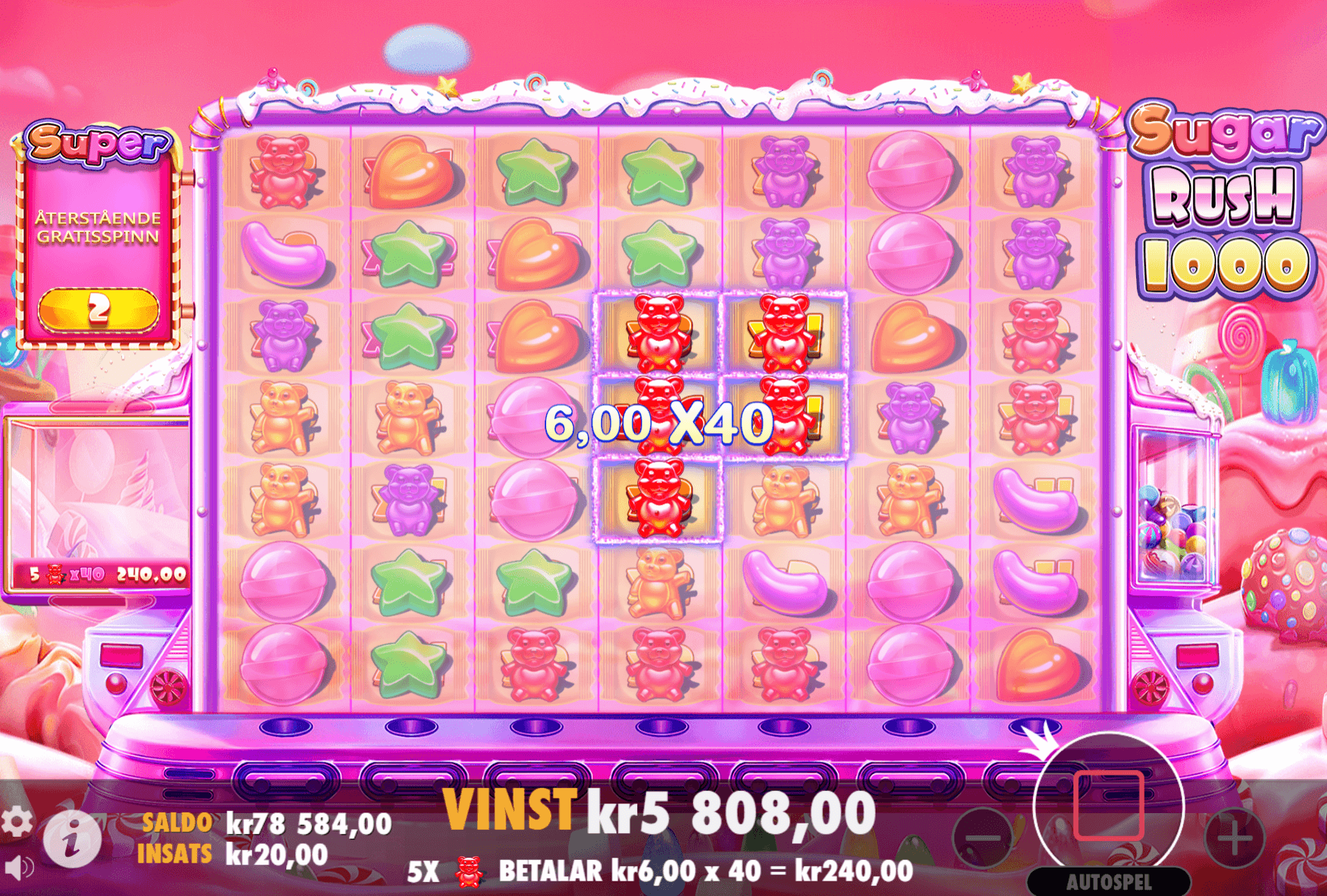Sugar Rush 1000 super spins