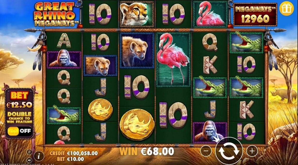Great Rhino Megaways Översikt