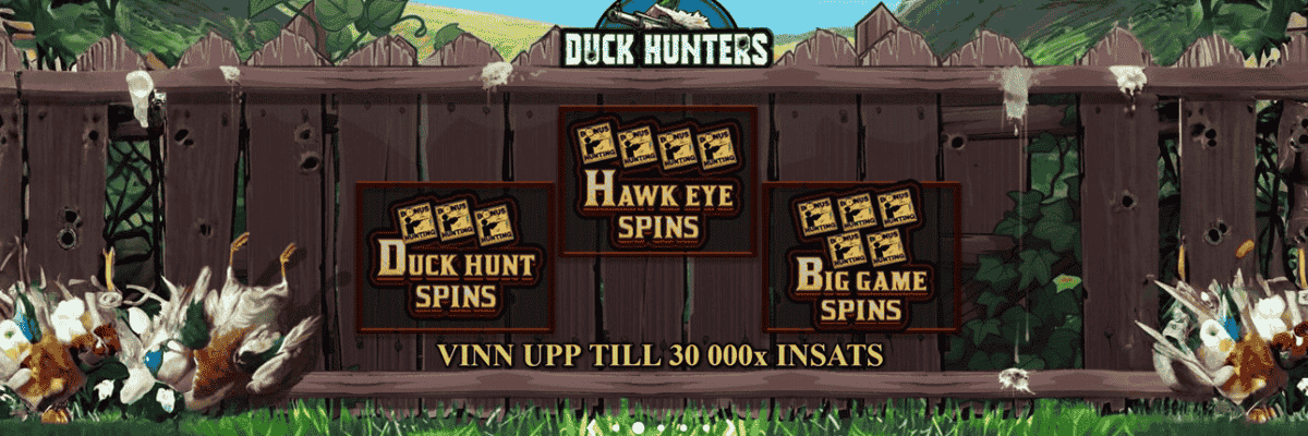 Free Spins-lägen (Duck Hunt, Hawk Eye & Big Game Spins)
